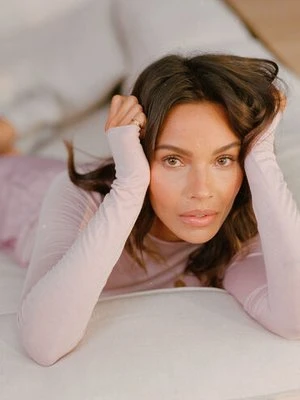 Hunkemöller super miękka top z kaszmirem z dekoltem w łódkę Różowy