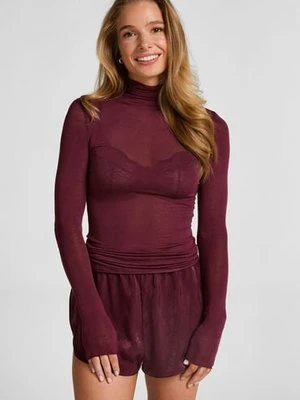 Hunkemöller super miękki golf z kaszmirem top Fioletowy