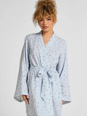 Hunkemöller Szlafrok muślinowy krótki Niebieski