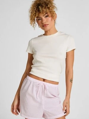 Hunkemöller Szorty Piżamowe Heart - Paski Bawełna Różowy