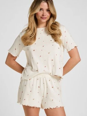 Hunkemöller Szorty Piżamowe Pointelle Biały