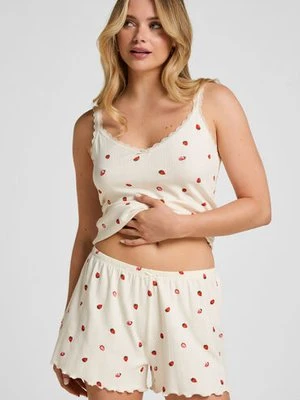 Hunkemöller Szorty Piżamowe Pointelle Biały