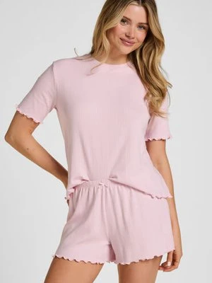 Hunkemöller Szorty Piżamowe Pointelle Różowy