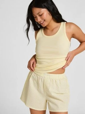 Hunkemöller Szorty Piżamowe Seersucker Żółty