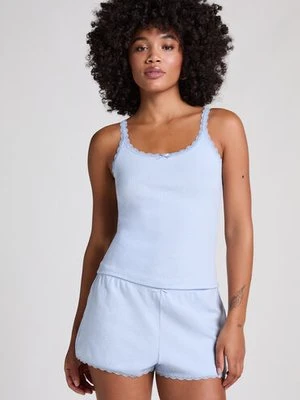 Hunkemöller Szorty Pointelle Niebieski