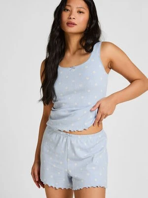 Hunkemöller Szorty Pointelle Niebieski