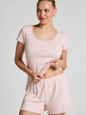 Hunkemöller Szorty Pointelle Różowy
