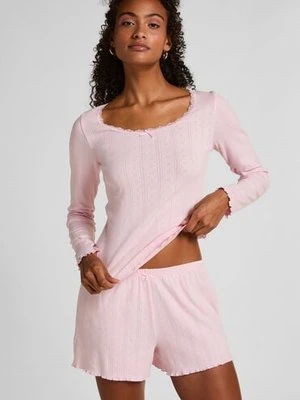 Hunkemöller Szorty Pointelle Różowy