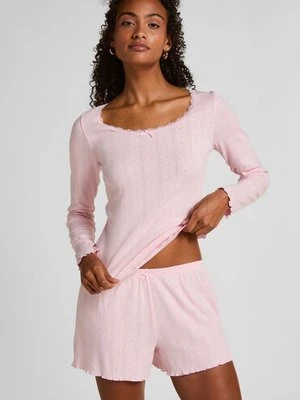 Hunkemöller Szorty Pointelle Różowy