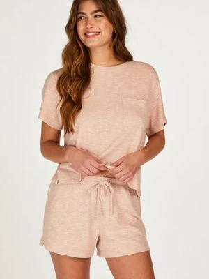 Hunkemöller Szorty z tkaniny w prążki Różowy