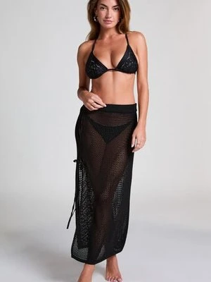 Hunkemöller Szydełkowa spódnica midi Czarny