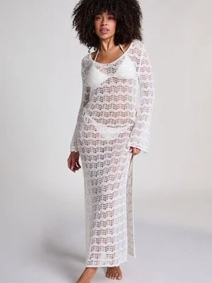 Hunkemöller Szydełkowa sukienka Maxi Biały
