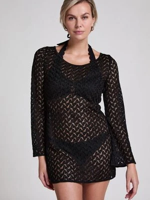 Hunkemöller Szydełkowa sukienka plażowa Czarny