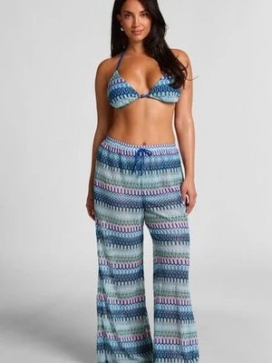 Hunkemöller Szydełkowe spodnie Cali Niebieski