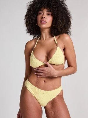 Hunkemöller Szydełkowy dół od bikini Crochet Żółty