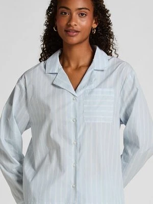 Hunkemöller Tkana bluza bawełniana w paski Niebieski