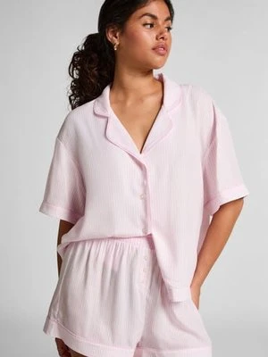 Hunkemöller Tkane szorty od piżamy Różowy