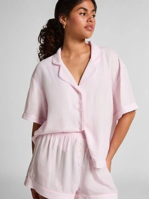 Hunkemöller Tkane szorty od piżamy Różowy