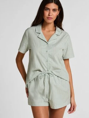Hunkemöller Tkane szorty w paski Zielony
