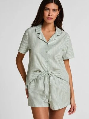 Hunkemöller Tkane szorty w paski Zielony