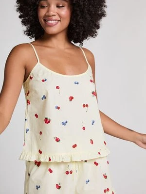 Hunkemöller Tkany top na ramiączkach Żółty