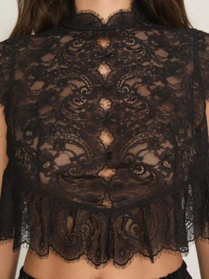 Hunkemöller Top Allover Lace Legacy Czarny