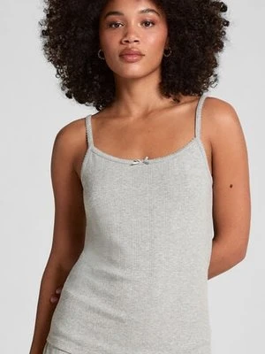 Hunkemöller Top na ramiączkach Pointelle Szary