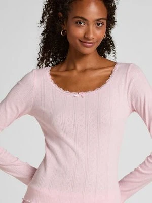 Hunkemöller Top od piżamy Pointelle Różowy
