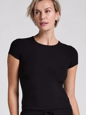 Hunkemöller Top od piżamy Rib Essential Czarny