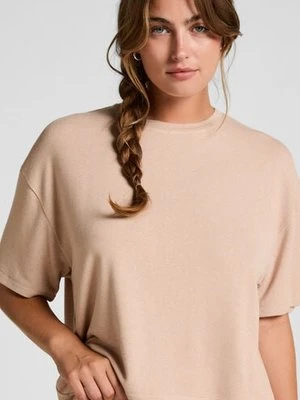 Hunkemöller Top od piżamy ze szczotkowanego dżerseju Beżowy