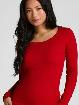 Hunkemöller Top piżamowy Bawełna Czerwony