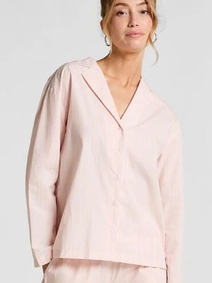 Hunkemöller Top piżamowy Bawełna Poplin Różowy