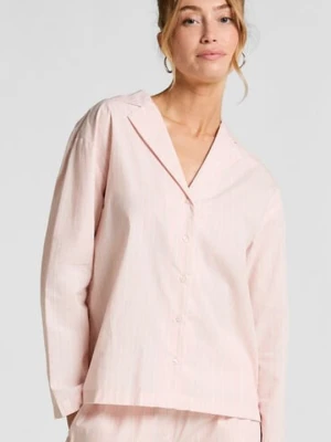Hunkemöller Top piżamowy Bawełna Poplin Różowy