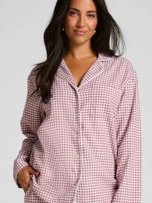 Hunkemöller Top piżamowy Flanel Essentials Fioletowy