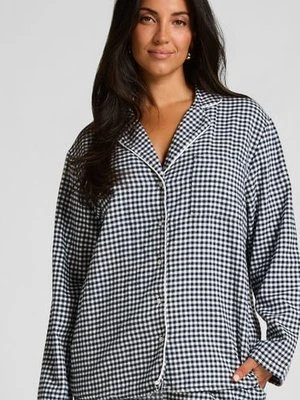 Hunkemöller Top piżamowy Flanel Essentials Niebieski