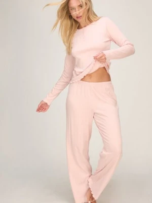 Hunkemöller Top Pointelle Różowy