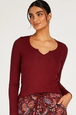 Hunkemöller Top V-neck long sleeves Czerwony