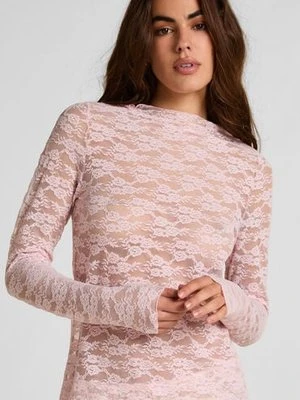 Hunkemöller Top w całości wykonana z koronki Różowy