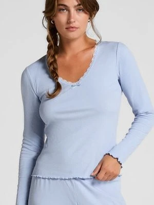 Hunkemöller Top z dżerseju w prążki Niebieski