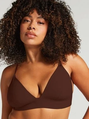 Hunkemöller Trójkąt Bralette Smooth Brązowy