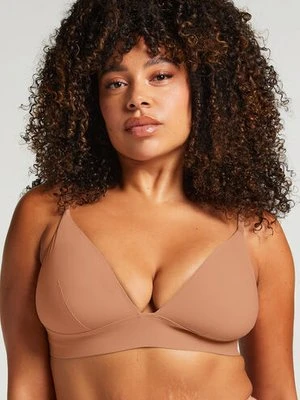 Hunkemöller Trójkąt Bralette Smooth Brązowy