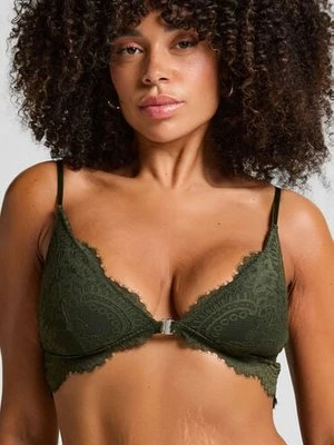 Hunkemöller Trójkątny biustonosz bralette Amara Zielony