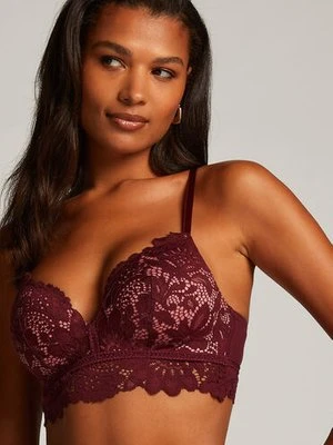 Hunkemöller Usztywniany biustonosz bez fiszbin Longline Shiloh Czerwony