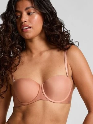 Hunkemöller Usztywniany biustonosz z fiszbinami Jane bez ramiączek Brązowy