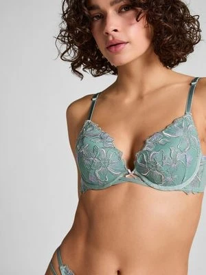 Hunkemöller Usztywniany biustonosz z fiszbinami Lauren Zielony
