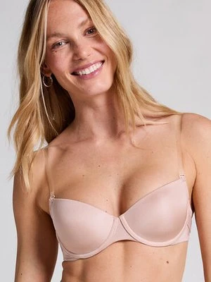 Hunkemöller Usztywniany biustonosz z fiszbinami z przezroczystym tyłem Beżowy