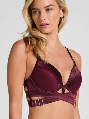 Hunkemöller Usztywniany długoszczelny biustonosz push-up z fiszbinami Colette Fioletowy