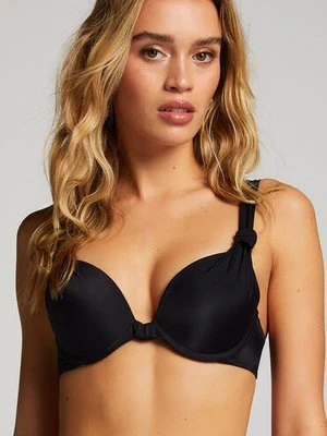 Hunkemöller Usztywniany top bikini z fiszbinami Luxe miseczka E+ Czarny