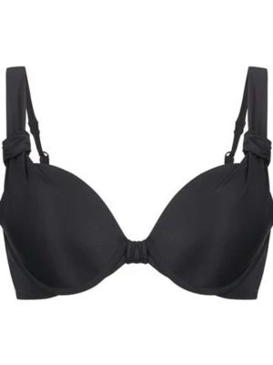 Hunkemöller Usztywniany top bikini z fiszbinami Luxe miseczka E+ Czarny