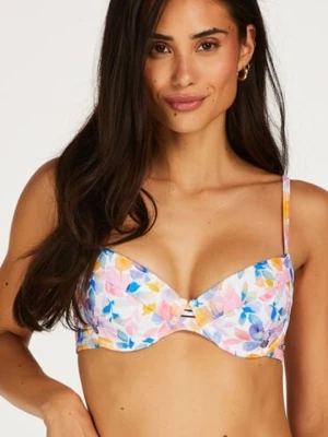 Hunkemöller Usztywniany top bikini z fiszbinami Palma Biały